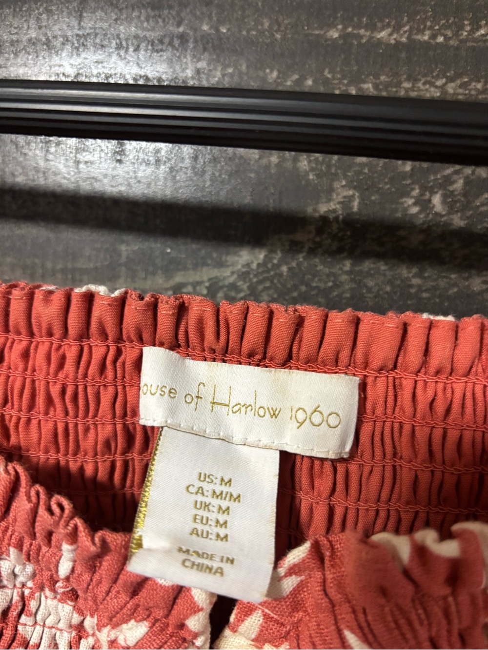 House of Harlow 1960 Rust Floral Tiered Maxi Skirt/ Top Set Medium - Picture 3 of 16